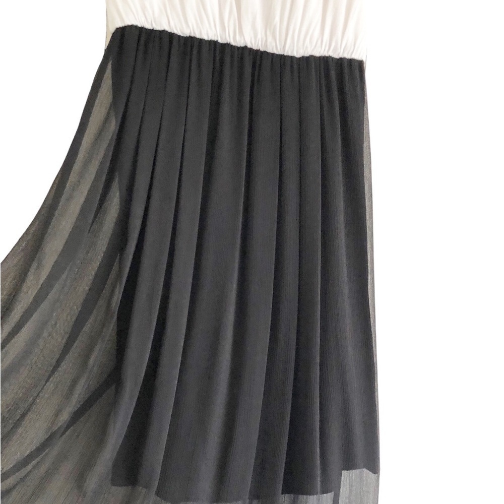 Alice & Olivia Black White Short Sleeve Maxi Dress Small - Picture 6 of 16